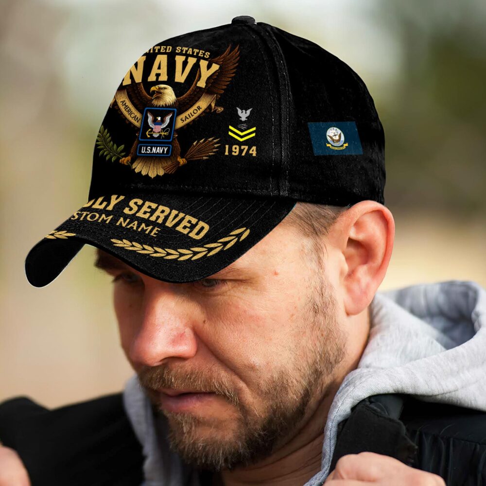 US Navy, Proud To Have Served - Classic Cap - Image 3