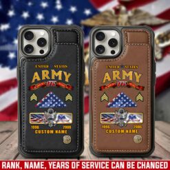 US Army, Once A Soldier, Always A Soldier - Leather Flip Phone Case