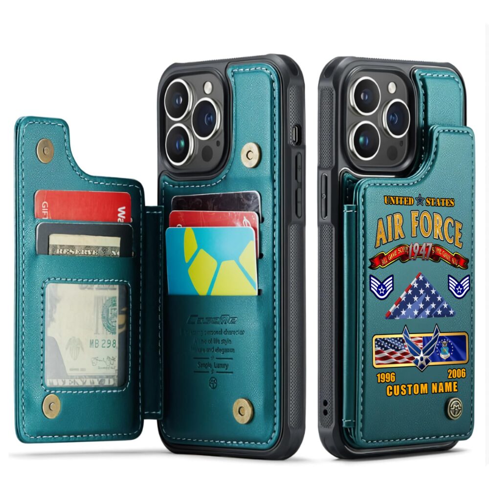 US Air Force , I Walked The Walk - Leather Flip Phone Case - Image 5