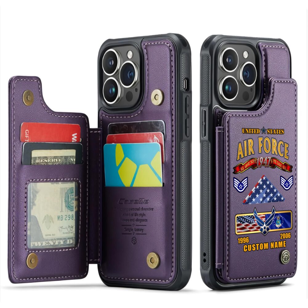 US Air Force , I Walked The Walk - Leather Flip Phone Case - Image 6