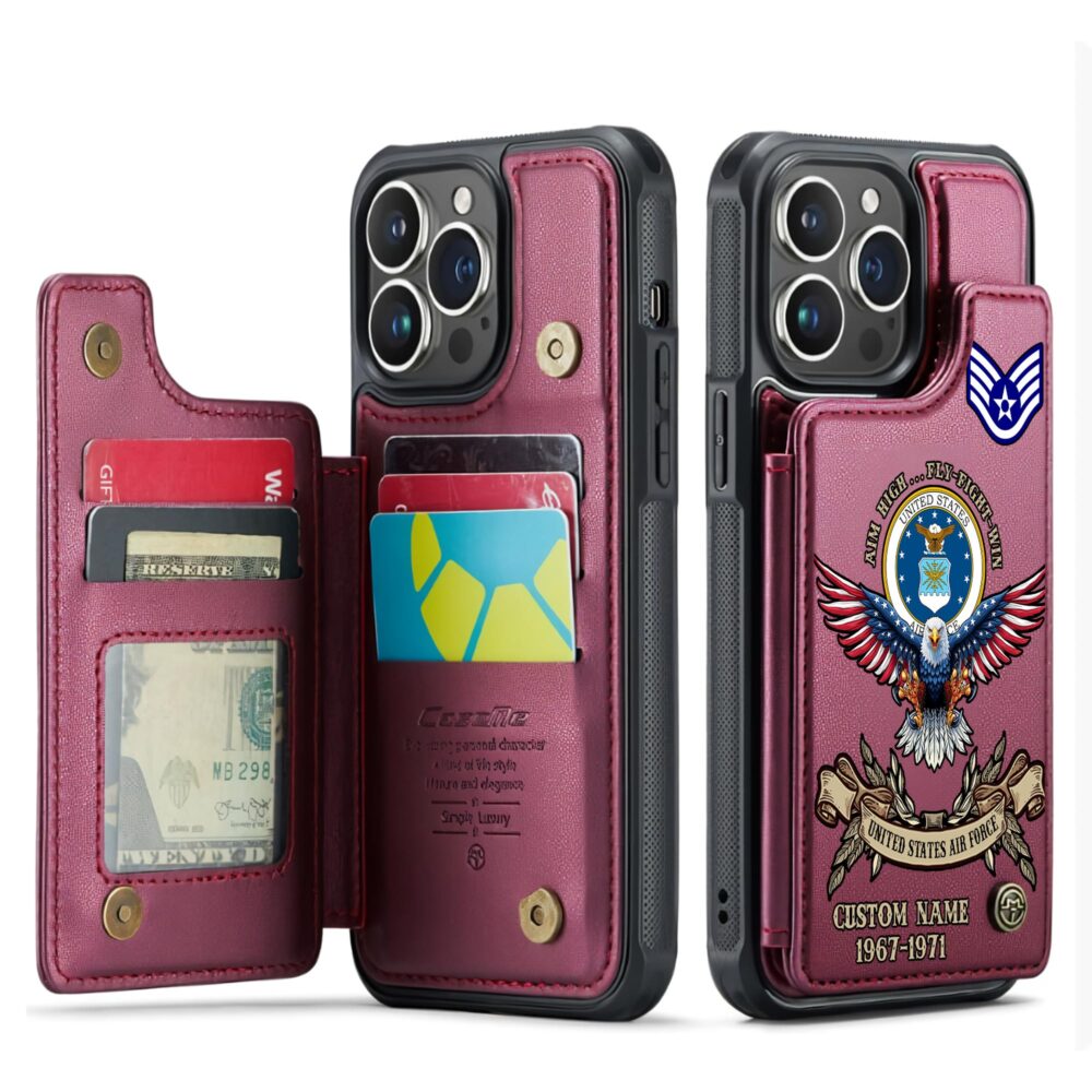 US Air Force , Defender of Freedom - Leather Flip Phone Case - Image 4