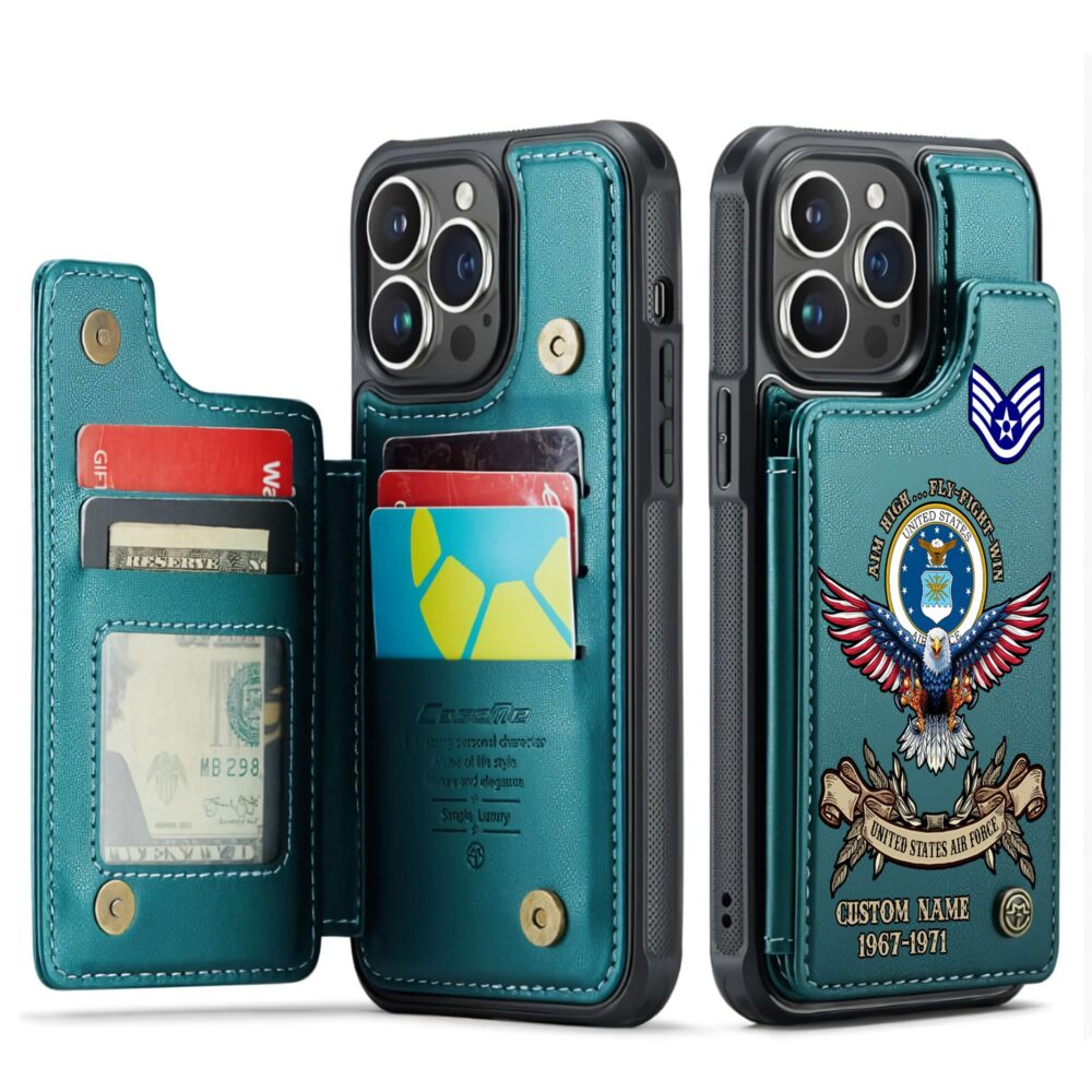 US Air Force , Defender of Freedom - Leather Flip Phone Case - Image 5
