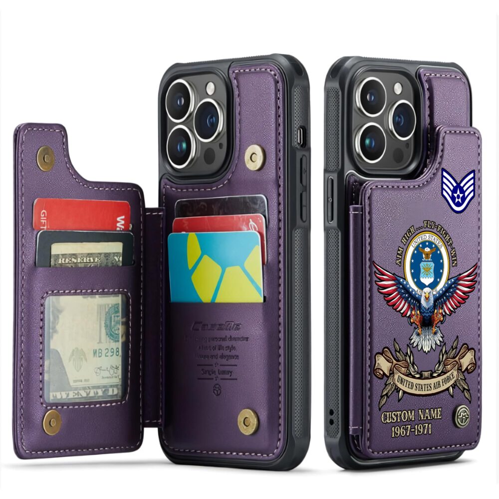 US Air Force , Defender of Freedom - Leather Flip Phone Case - Image 6