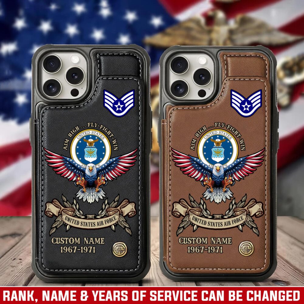 US Air Force , Defender of Freedom - Leather Flip Phone Case