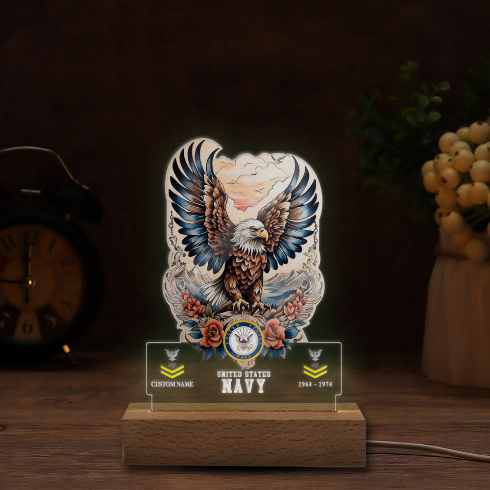 US Navy, Once A Sailor, Always A Sailor - Personalized Led Lamp - Image 4