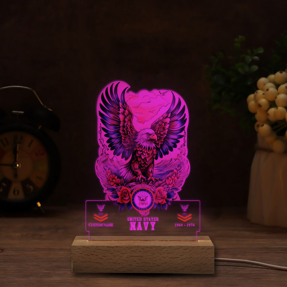 US Navy, Once A Sailor, Always A Sailor - Personalized Led Lamp - Image 5