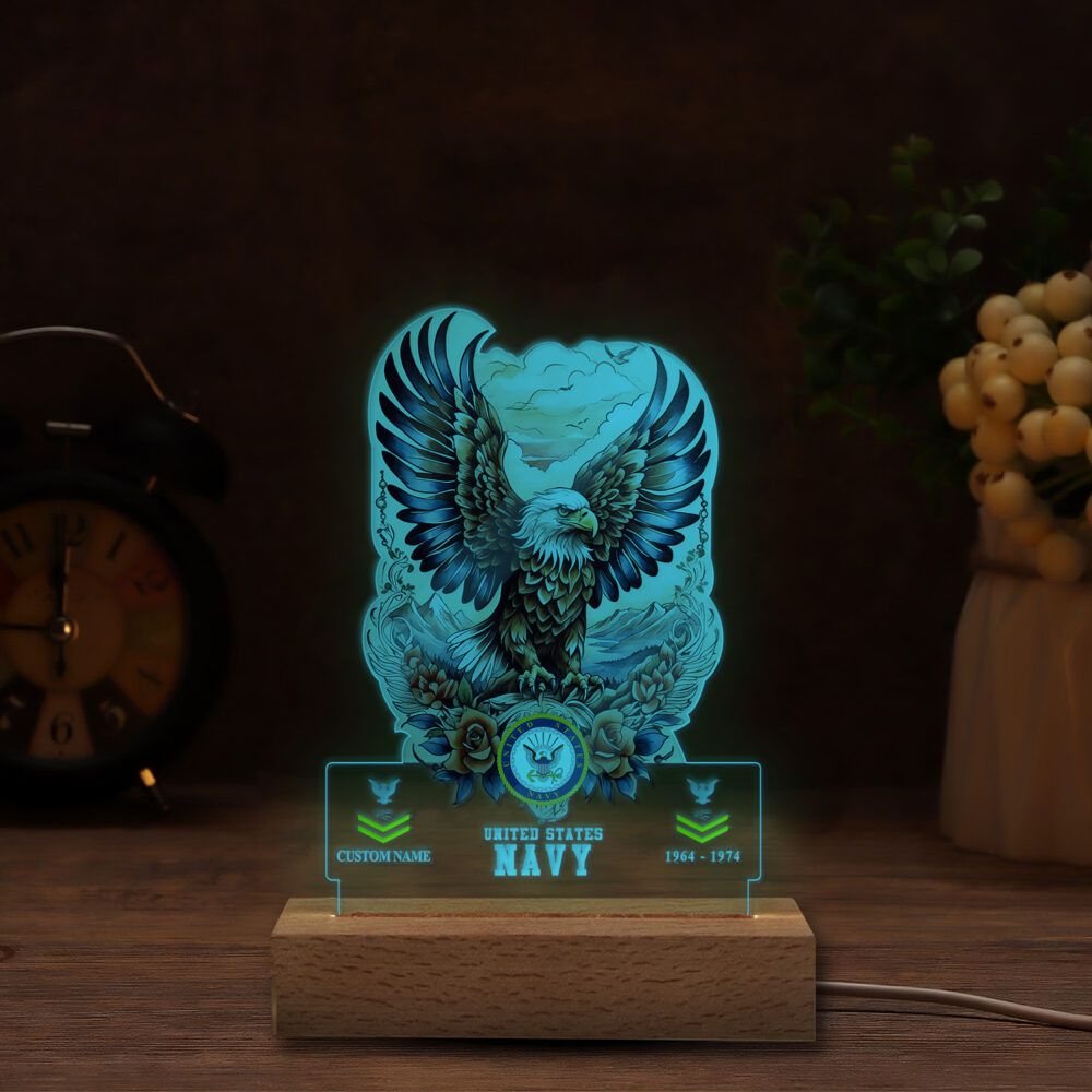 US Navy, Once A Sailor, Always A Sailor - Personalized Led Lamp - Image 6