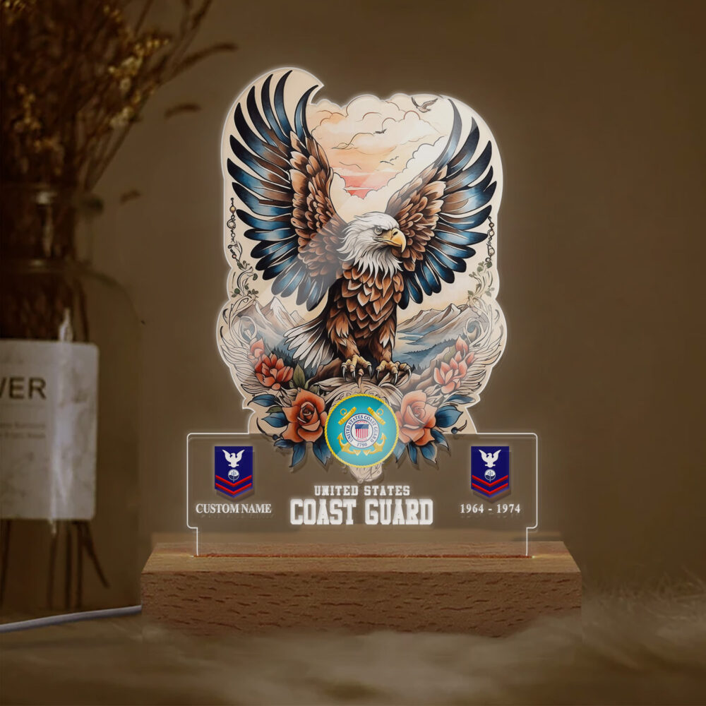 US Coast Guard, Life And Pride - Personalized Led Lamp - Image 2