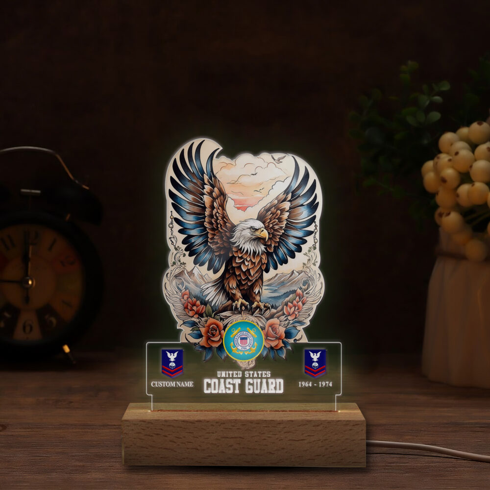 US Coast Guard, Life And Pride - Personalized Led Lamp - Image 4