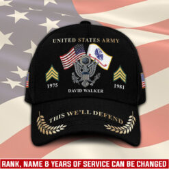 US Army, Land Of The Free, Because Of The Brave - Classic Cap