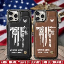 US Air Force , American By Birth, Veteran By Choice - Leather Flip Phone Case