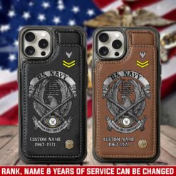 US Navy, Honor The Fallen - Leather Flip Phone Case
