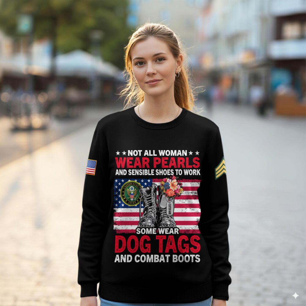 US Army, E 6 Army Specialist - Women Sweatshirt - Image 2