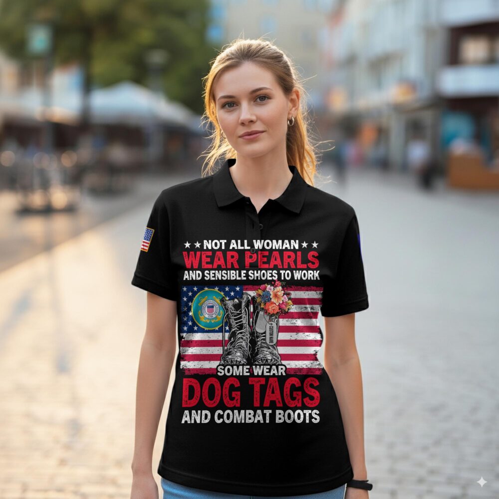 US Coast Guard, Life And Pride - Women Polo Shirt - Image 2