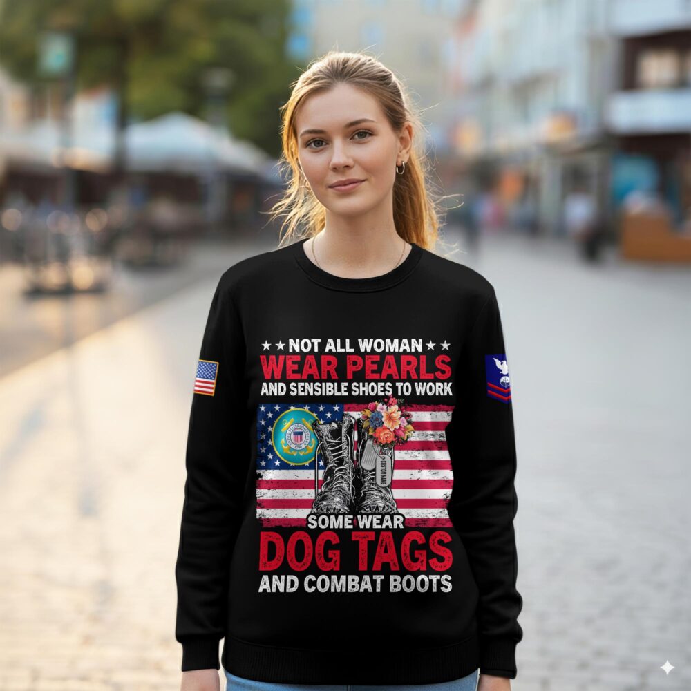 US Coast Guard, Thank a Veteran - Women Sweatshirt - Image 2