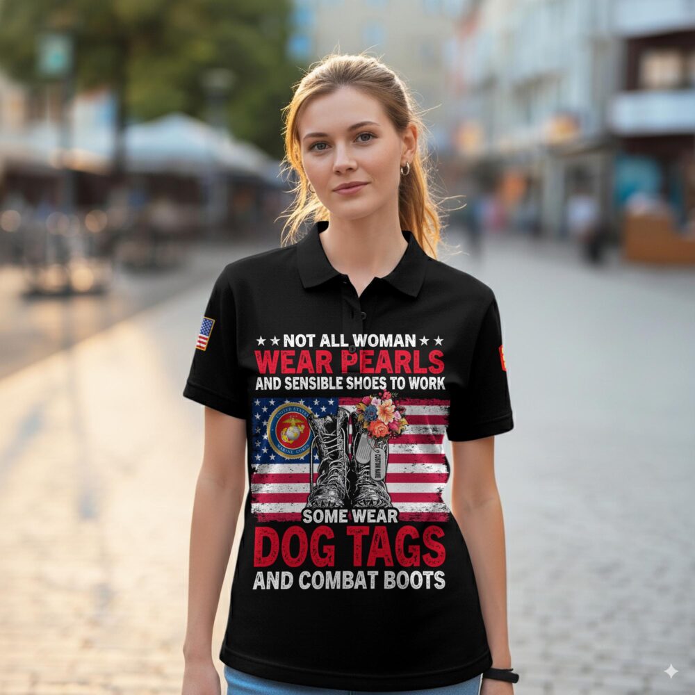 US Marine Corps, Served With Pride - Women Polo Shirt - Image 2