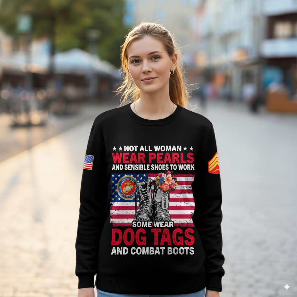 US Marine Corps, Duty, Honor, Country - Women Sweatshirt - Image 2