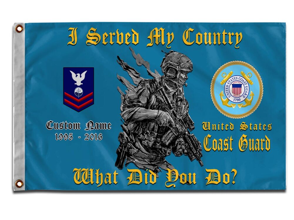 US Coast Guard, E 3 Blue - Flying Flag 5×8 Feet(152×244 Cm) - Image 3