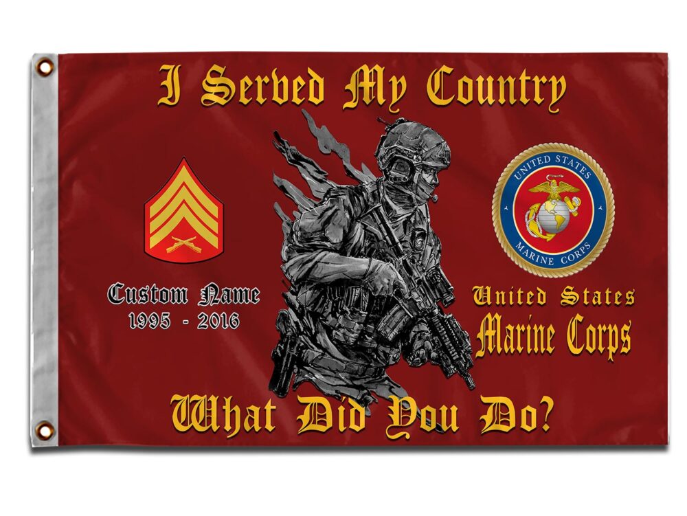 US Marine Corps, Defender of Freedom - Flying Flag 2×3 Feet(60×90 Cm) - Image 3