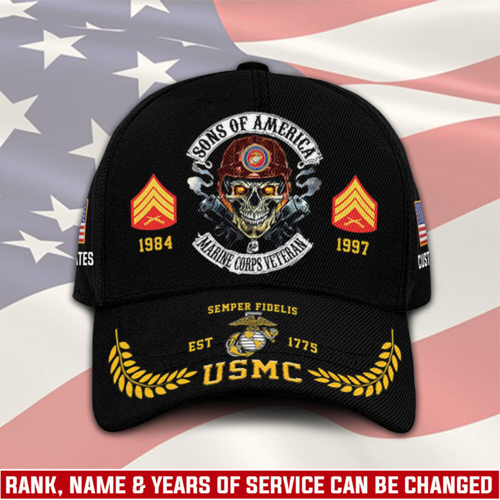 US Marine Corps, Land Of The Free, Because Of The Brave - Classic Cap