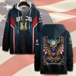 US Coast Guard, Honoring All Who Served - Zip Hoodie