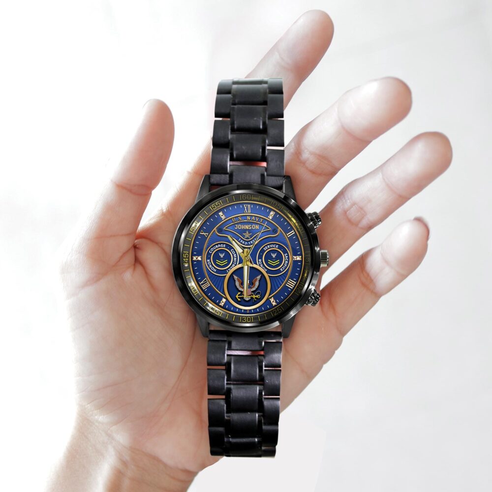 US Navy, Once A Sailor, Always A Sailor - Black Stainless Steel Watch - Image 2