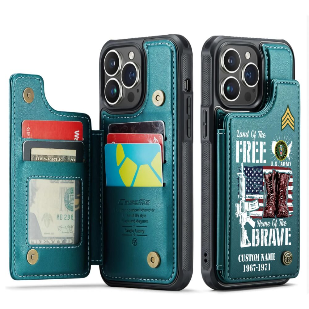 US Army, O 2 Army First Lieutenant - Leather Flip Phone Case - Image 5