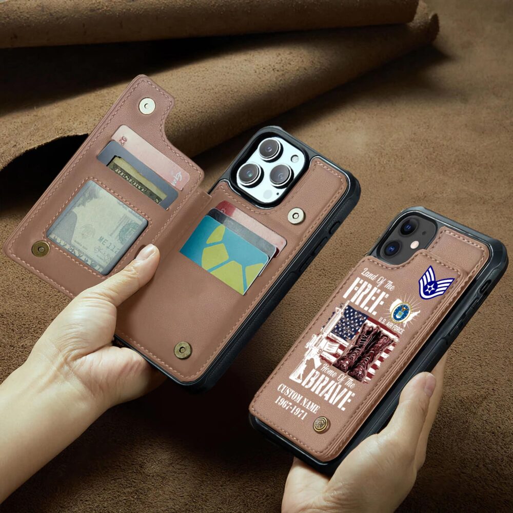 US Air Force , Once An Airman, Always An Airman - Leather Flip Phone Case - Image 2