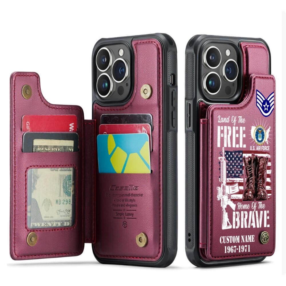 US Air Force , Once An Airman, Always An Airman - Leather Flip Phone Case - Image 4