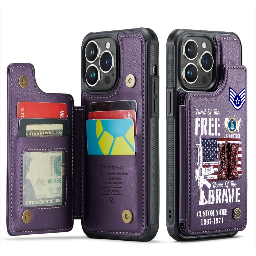 US Air Force , Once An Airman, Always An Airman - Leather Flip Phone Case - Image 6