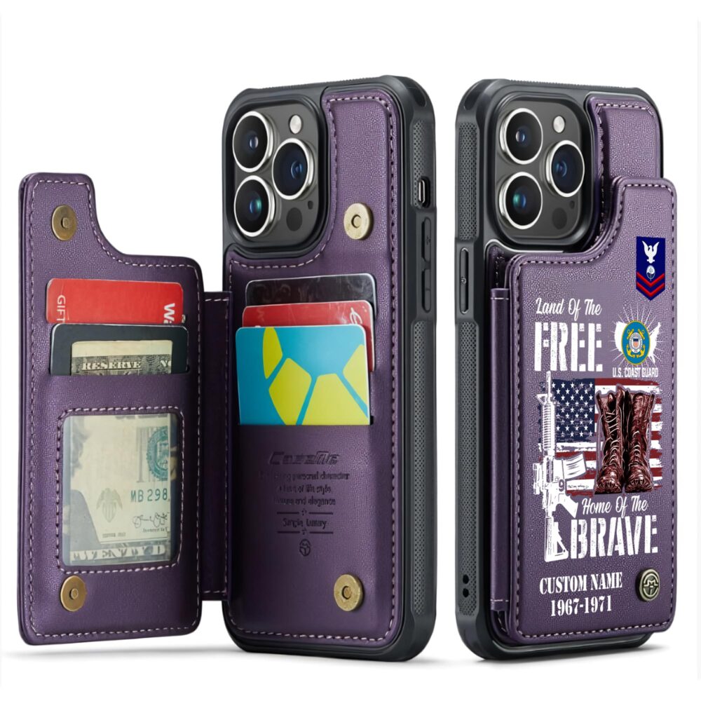 US Coast Guard, Always Ready - Leather Flip Phone Case - Image 6
