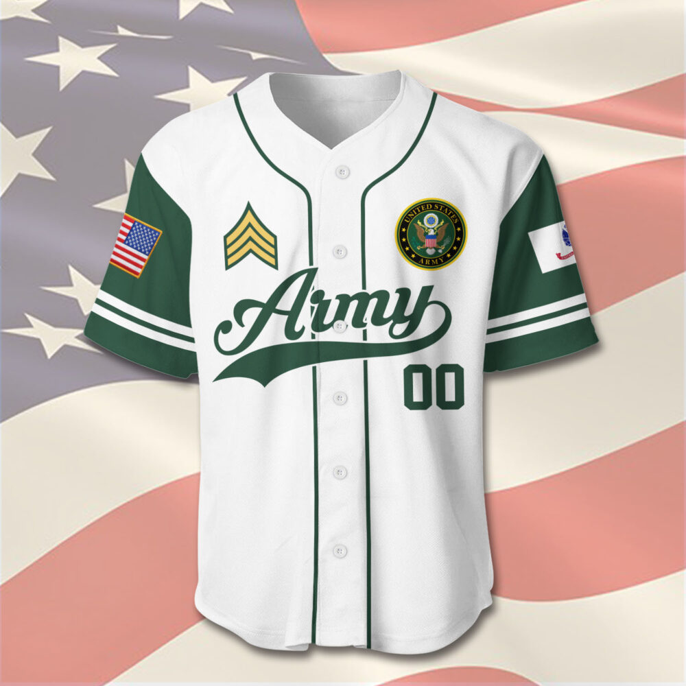 US Army, Duty, Honor, Country - Baseball Jersey - Image 2