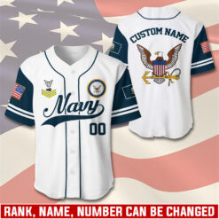 US Navy, Anchors Aweigh - Baseball Jersey