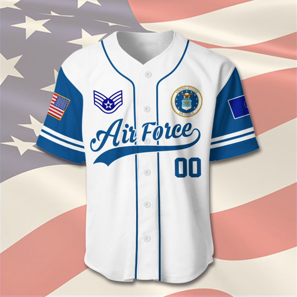 US Air Force , Honoring All Who Served - Baseball Jersey - Image 2