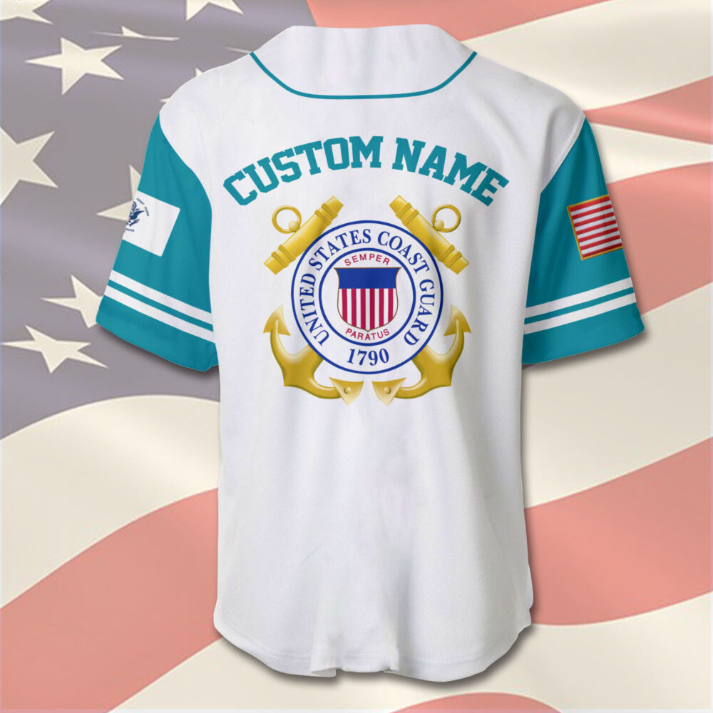 US Coast Guard, E 7 Gold - Baseball Jersey - Image 3