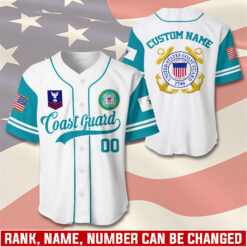 US Coast Guard, E 7 Gold - Baseball Jersey