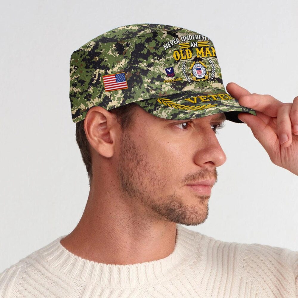 US Coast Guard, American By Birth, Veteran By Choice - Military Cap - Image 3