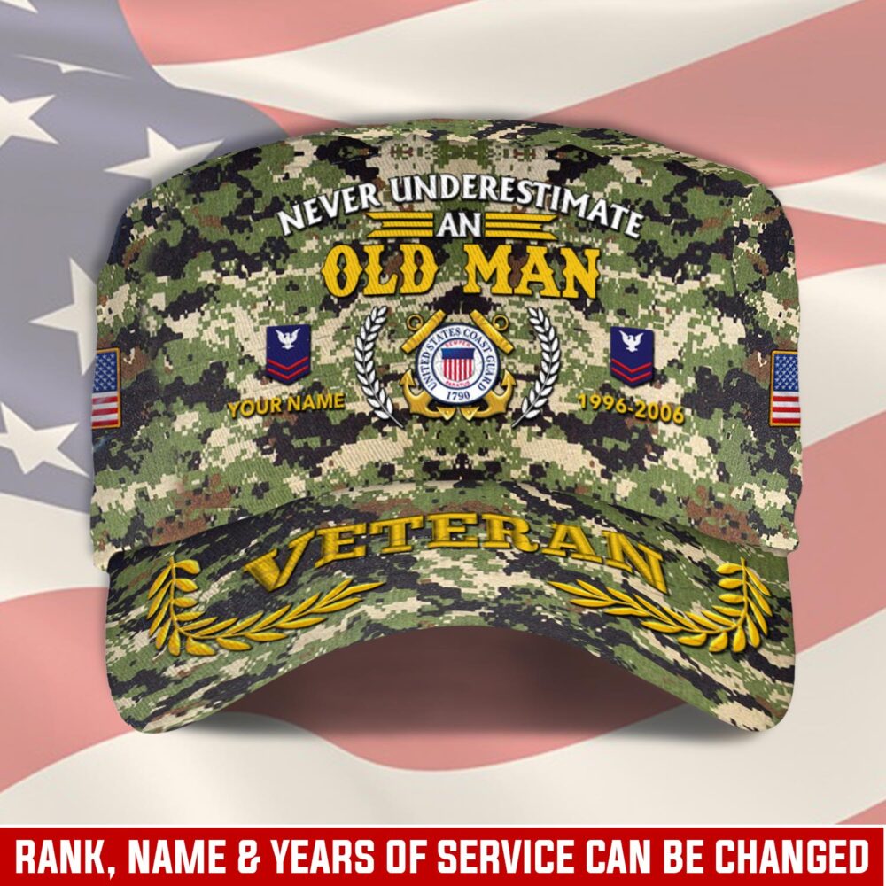 US Coast Guard, American By Birth, Veteran By Choice - Military Cap