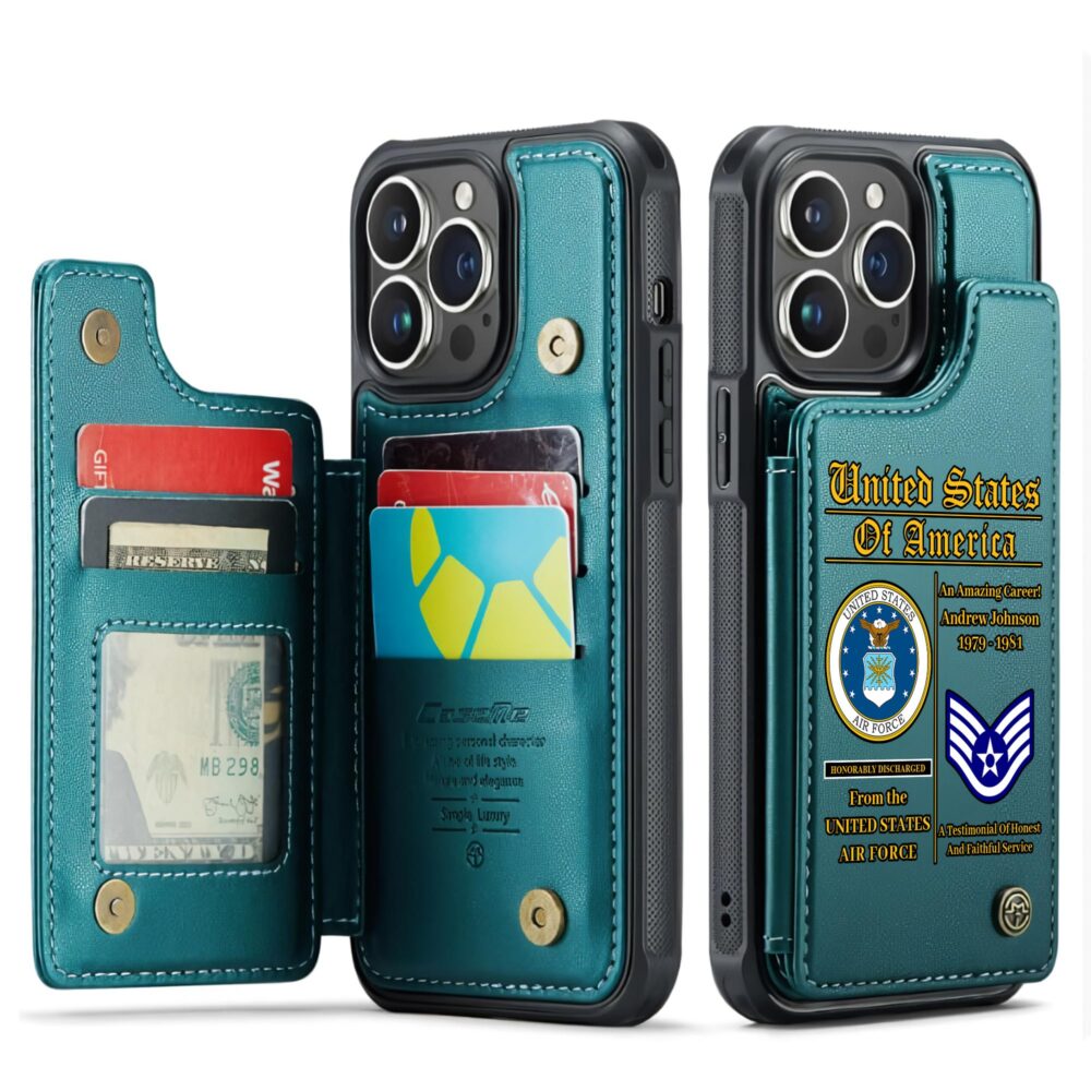 US Air Force , E 7 Air Force Master Sergeant - Leather Flip Phone Case - Image 5