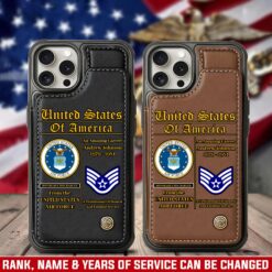 US Air Force , E 7 Air Force Master Sergeant - Leather Flip Phone Case