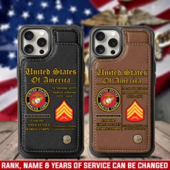 US Marine Corps, Honor The Fallen - Leather Flip Phone Case
