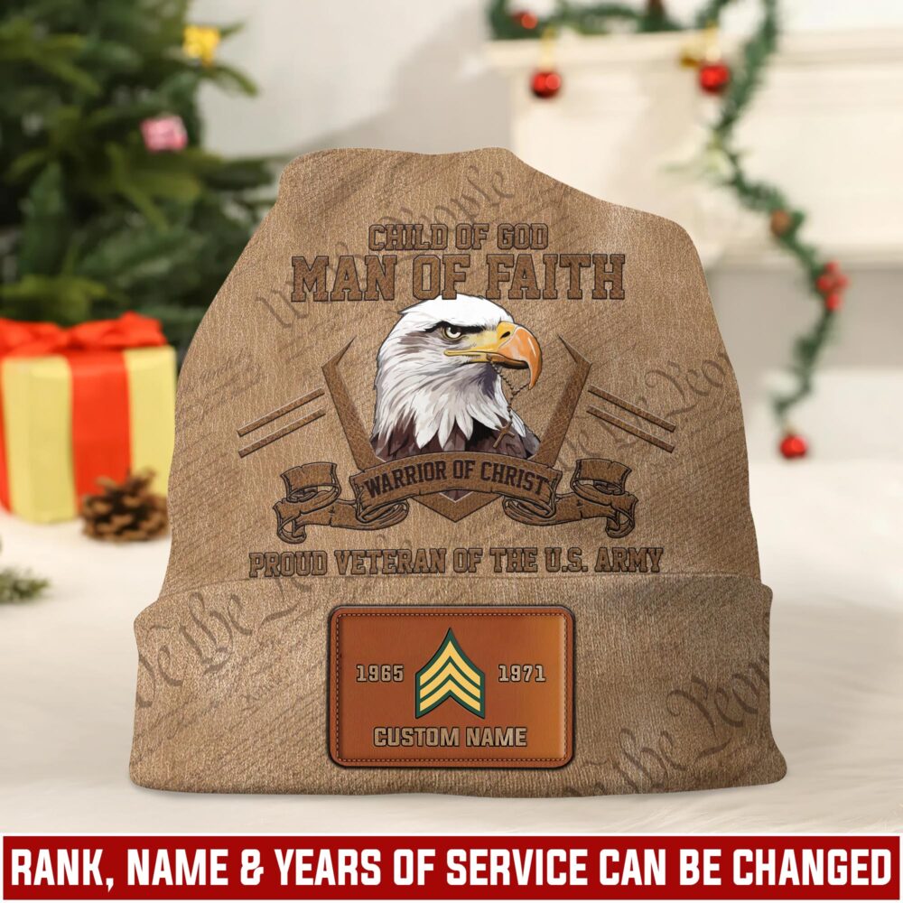 US Army, I Walked The Walk - Leather Patch Beanie Hat