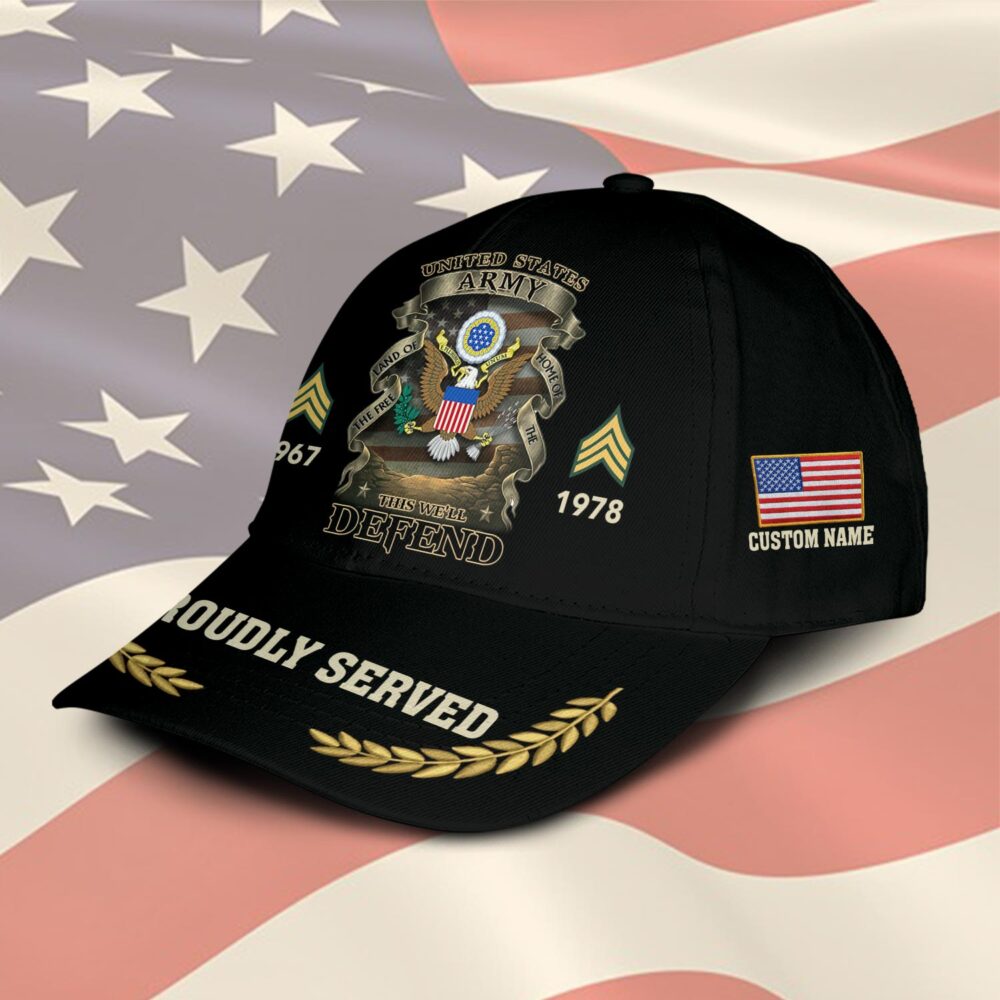 US Army, Proud Veteran - Classic Cap - Image 2