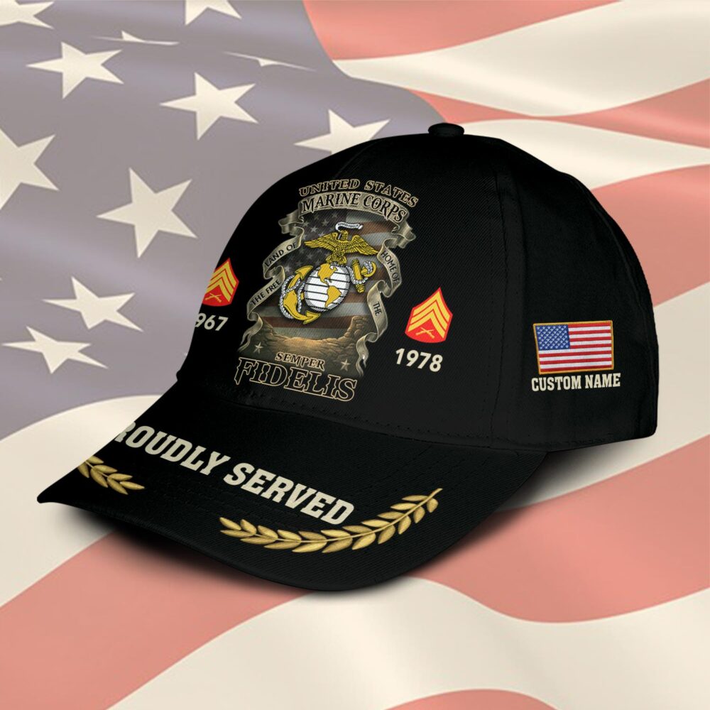 US Marine Corps, E 9 Marines Master Gunnery Sergeant - Classic Cap - Image 2