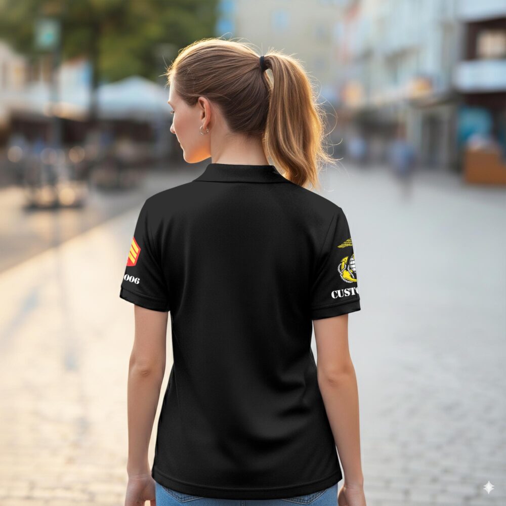 US Marine Corps, Life And Pride - Women Polo Shirt - Image 3