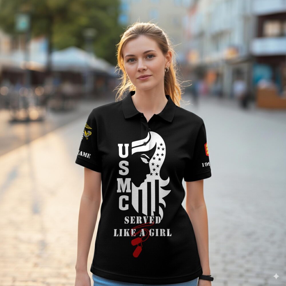 US Marine Corps, Life And Pride - Women Polo Shirt - Image 2