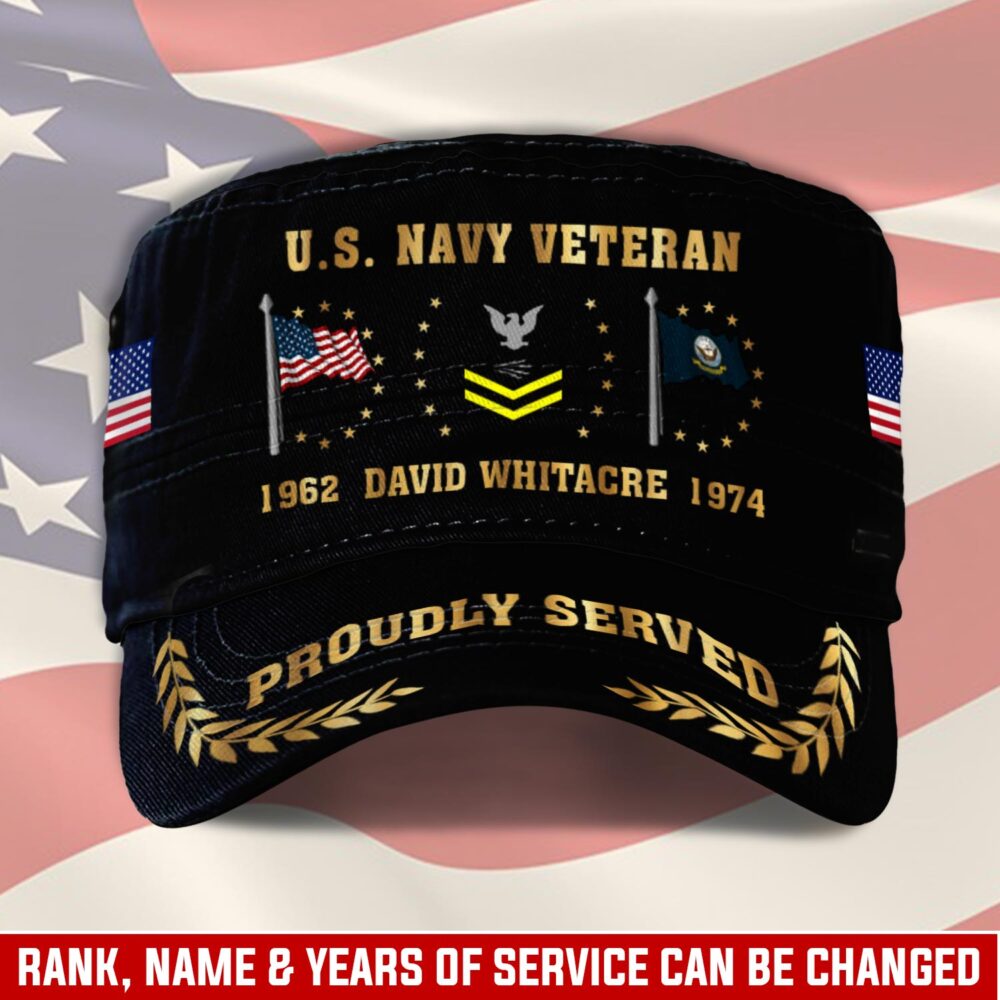 US Navy, E 8 Gold - Military Cap