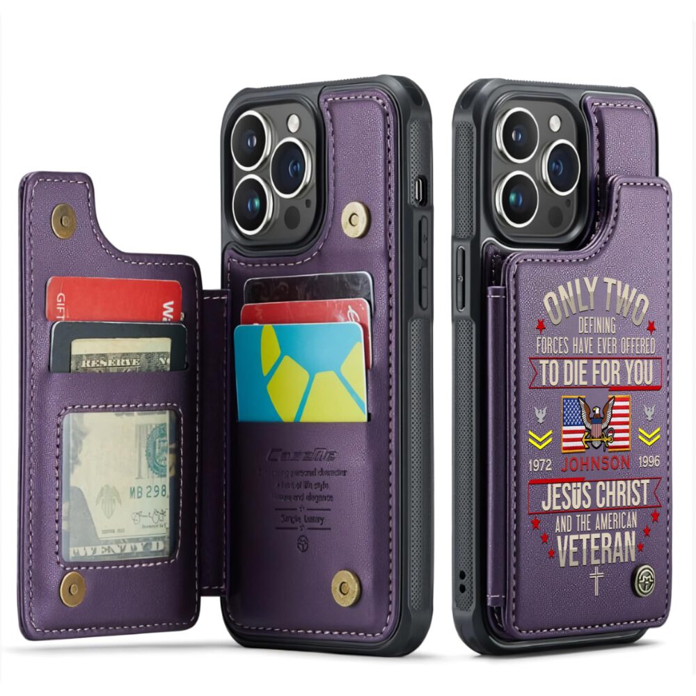 US Navy, E 6 Red - Leather Flip Phone Case - Image 6