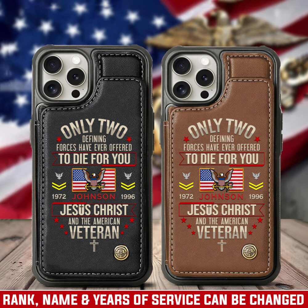 US Navy, E 6 Red - Leather Flip Phone Case