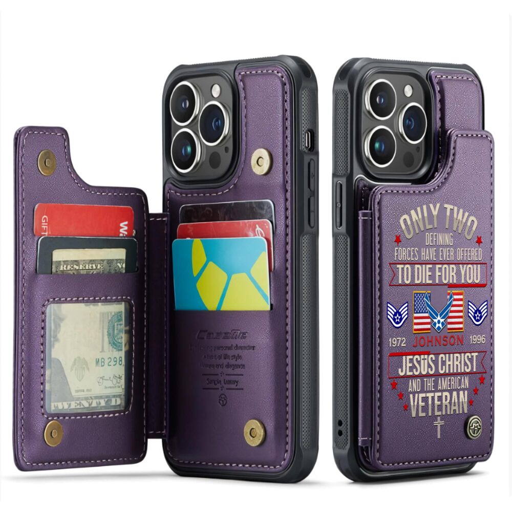 US Air Force , Honor, Duty, Service - Leather Flip Phone Case - Image 6